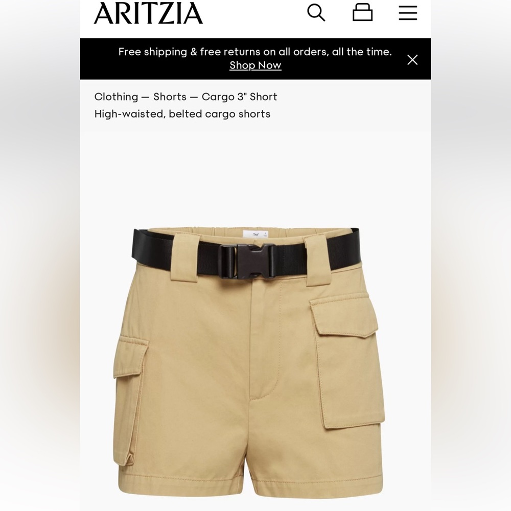Aritzia tna cargo shorts